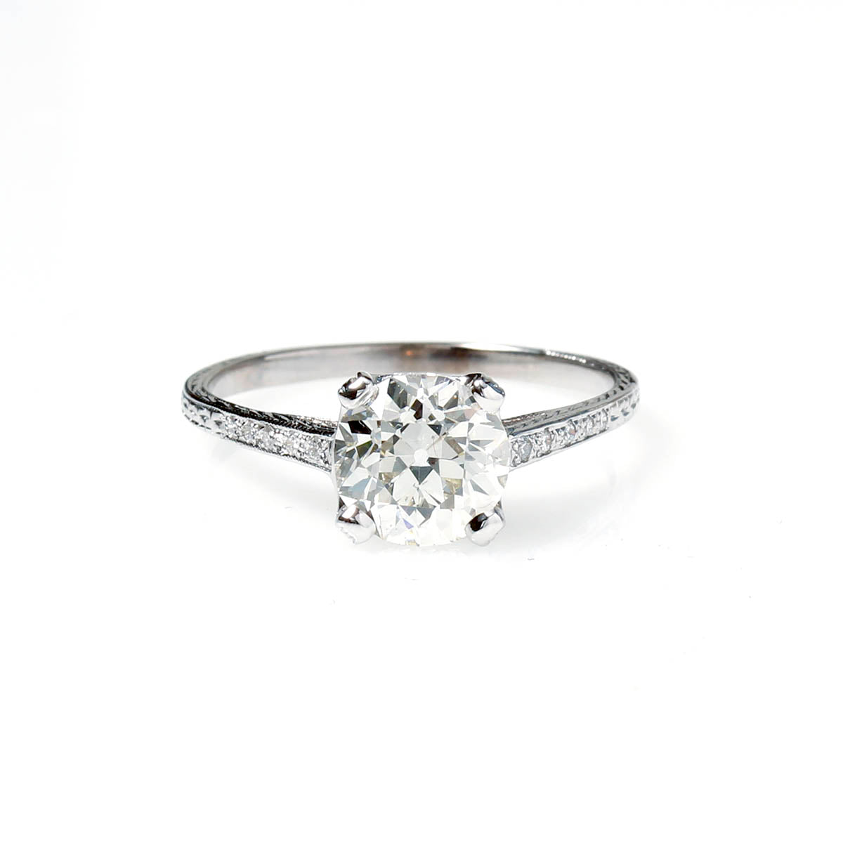 Replica Art Deco Engagement Ring with Vintage Diamond #3299-3
