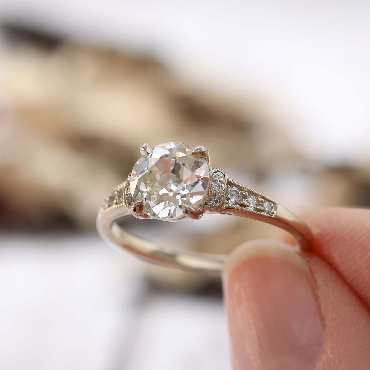 The Lily Replica Art Déco Engagement Ring #3319-5