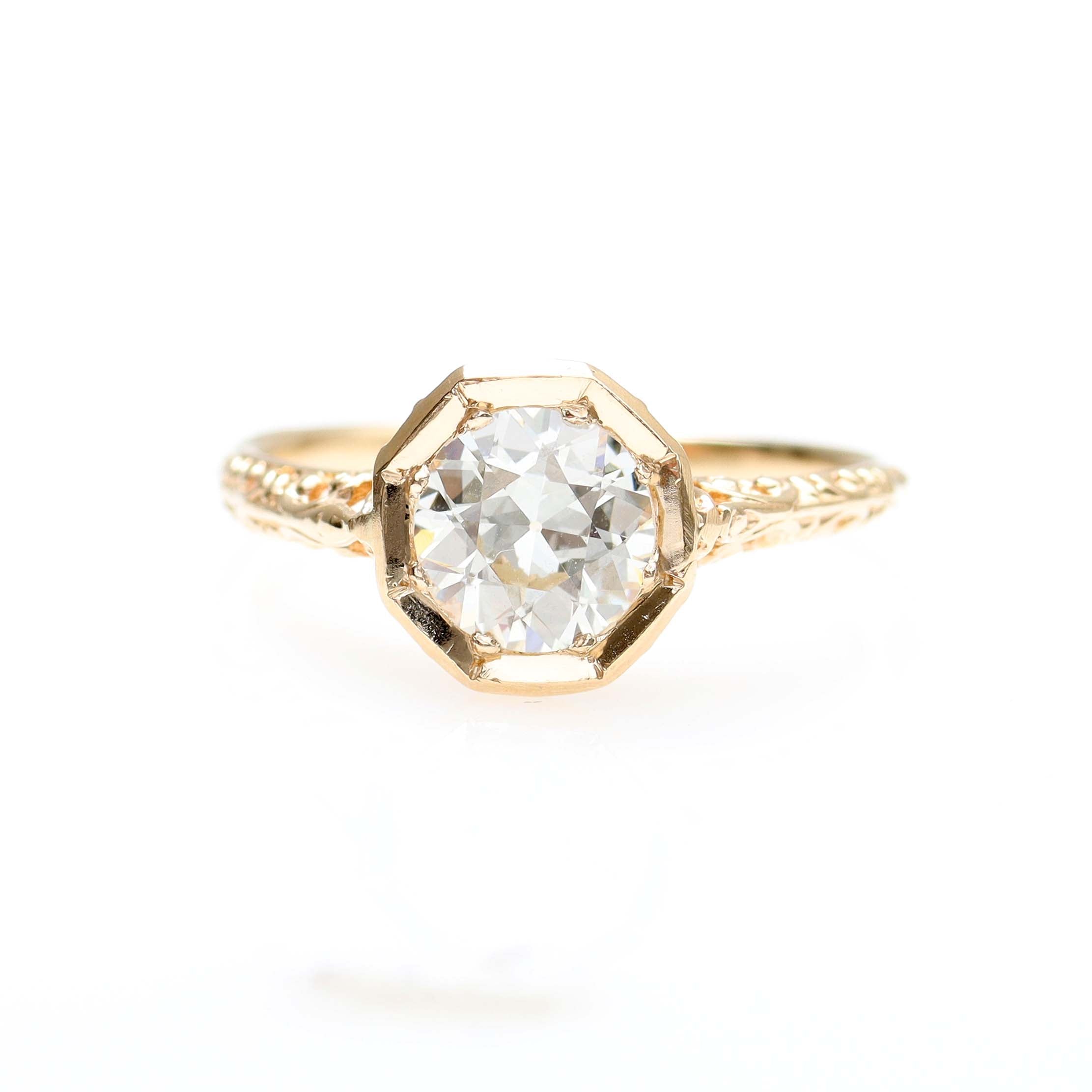 The Violet Edwardian Inspired Engagement Ring #3362-1