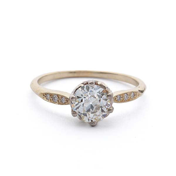 Edwardian Inspired Engagement Ring #3413-6 - Leigh Jay & Co.