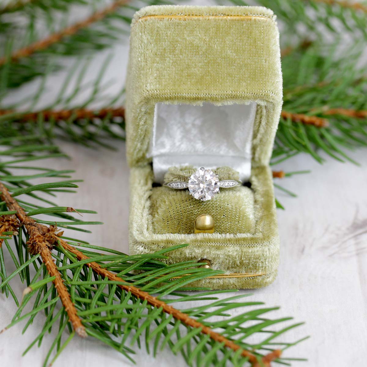 Replica Art Deco Engagement Ring #3454-3 Default Title