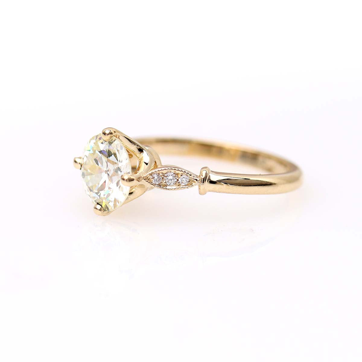 The Zoe Edwardian Inspired Old European Cut Engagement Ring #3606-1 Default Title