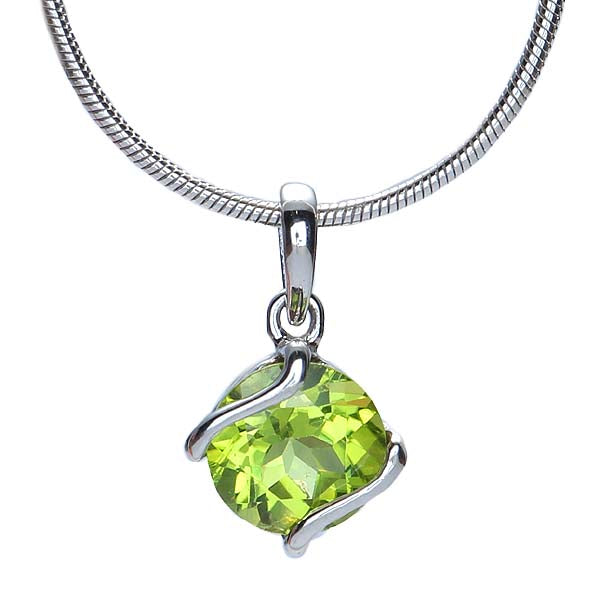 Silver and Peridot Pendant #7274P-PCH - Leigh Jay & Co.