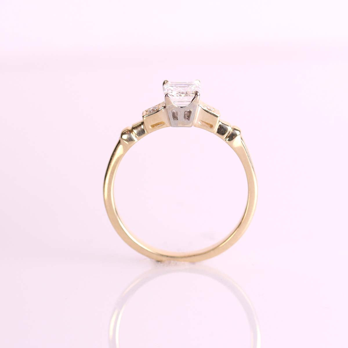 The Eleanor Emerald Cut Diamond Engagement Ring #3611-1 Default Title