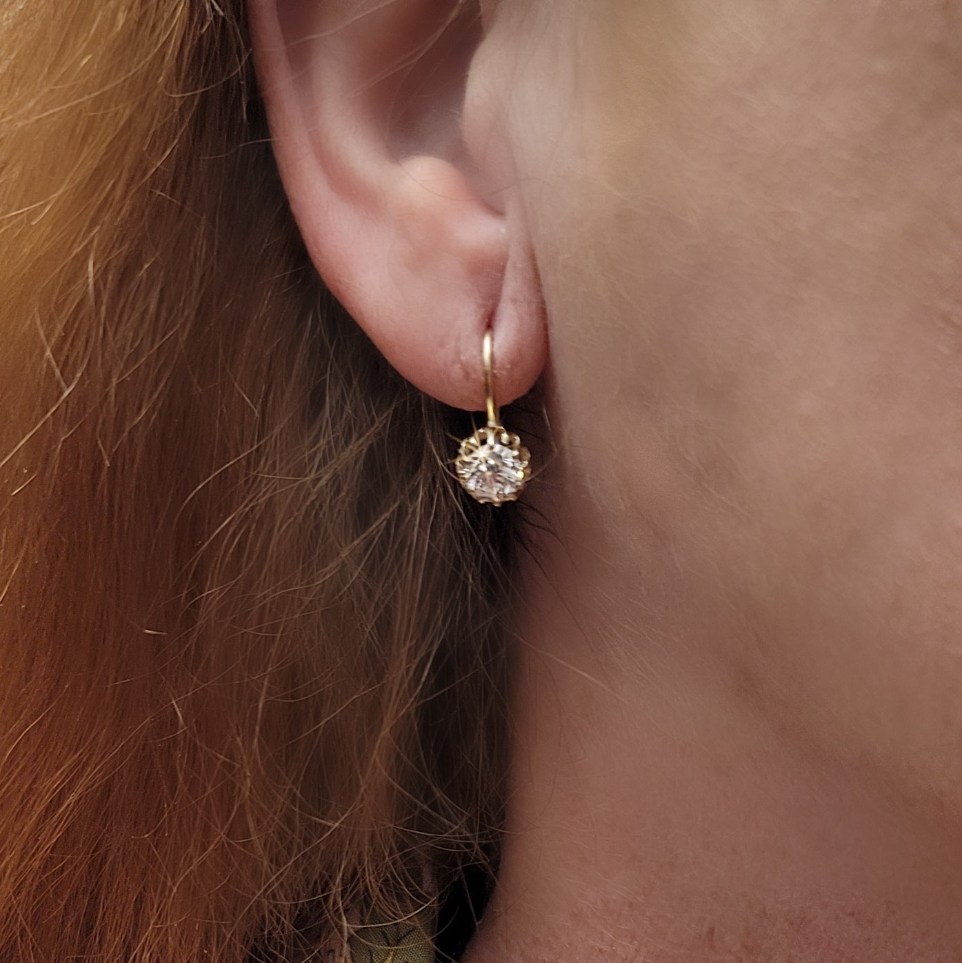 Victorian Replica Diamond Drop Earrings #LE3654