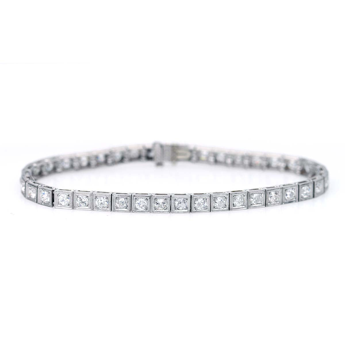 Art Deco Diamond Line Bracelet #VB220516-1