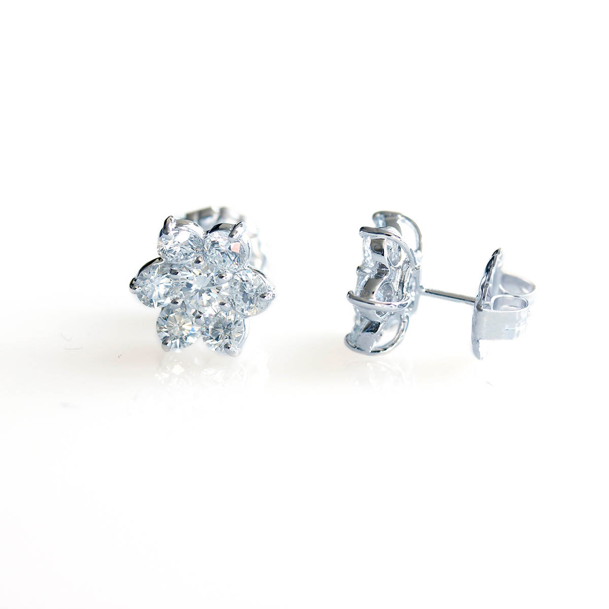 Diamond Flower Earring #ER493B-1