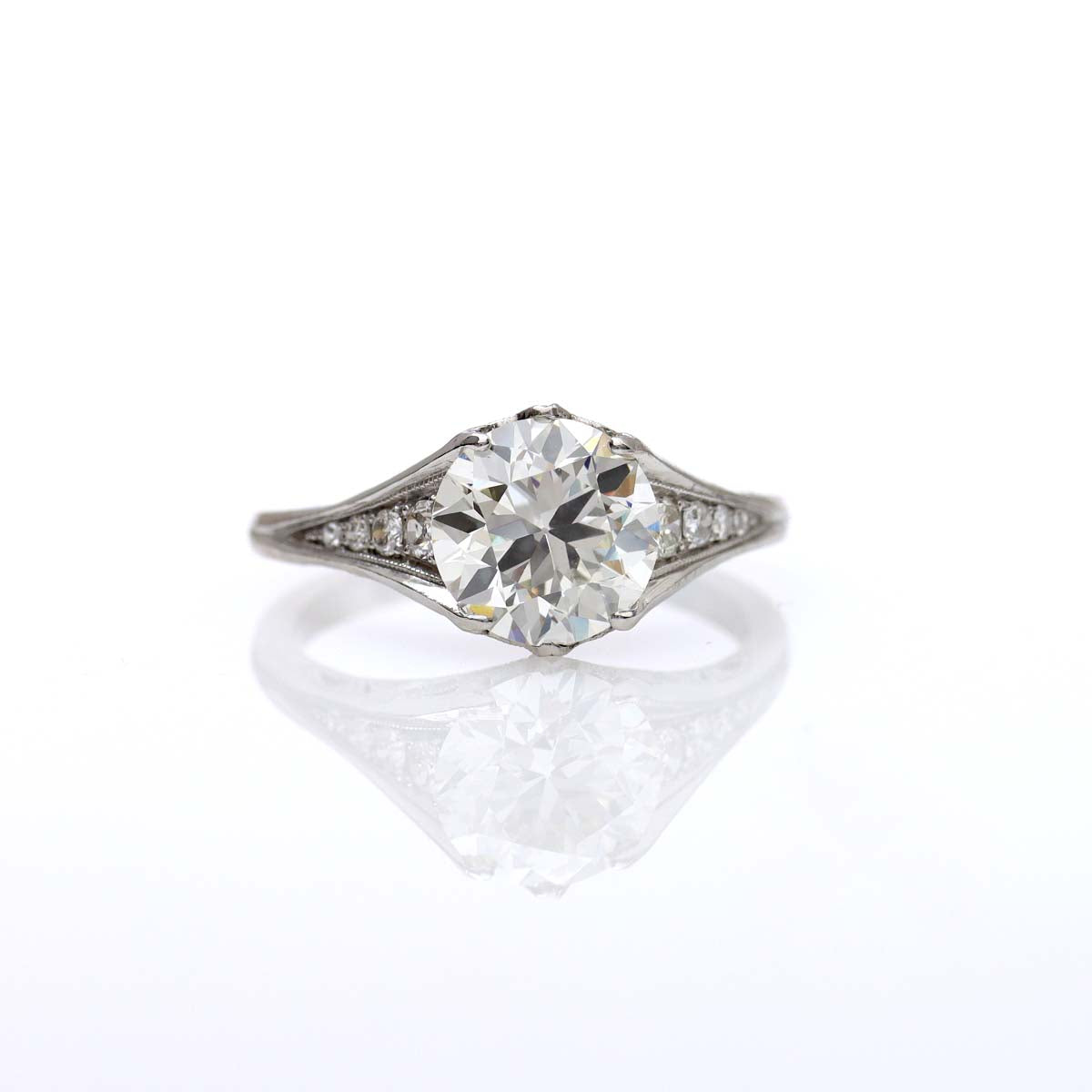 Early Art Deco Engagement Ring- Bertha #VR220315-3