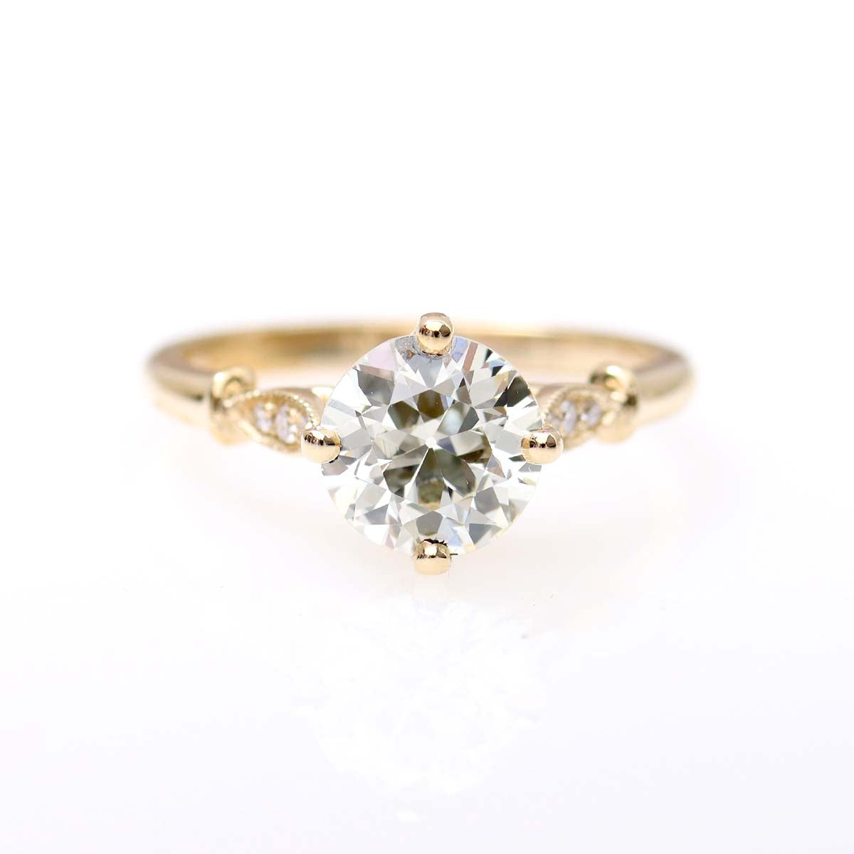 The Zoe Edwardian Inspired Old European Cut Engagement Ring #3606-1
