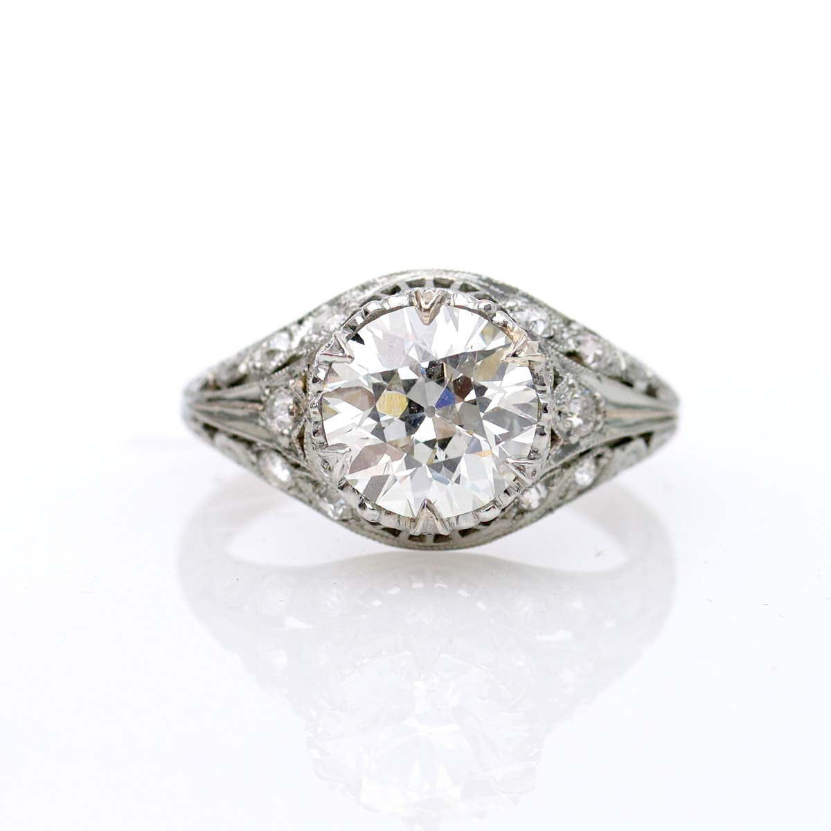 The Elena Art Deco Engagement Ring #VR220329-1