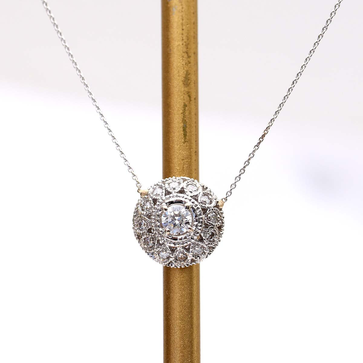 Replica Art Deco Domed Diamond Necklace #PC71719-2