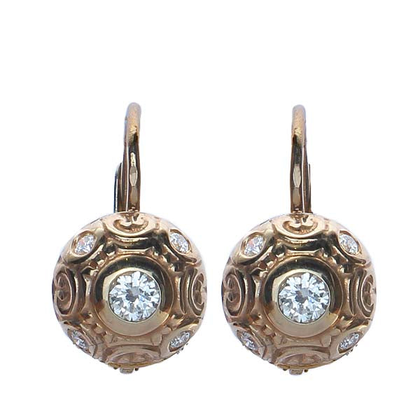 Art Nouveau inspired diamond earrings #L-EARR-01 Default Title