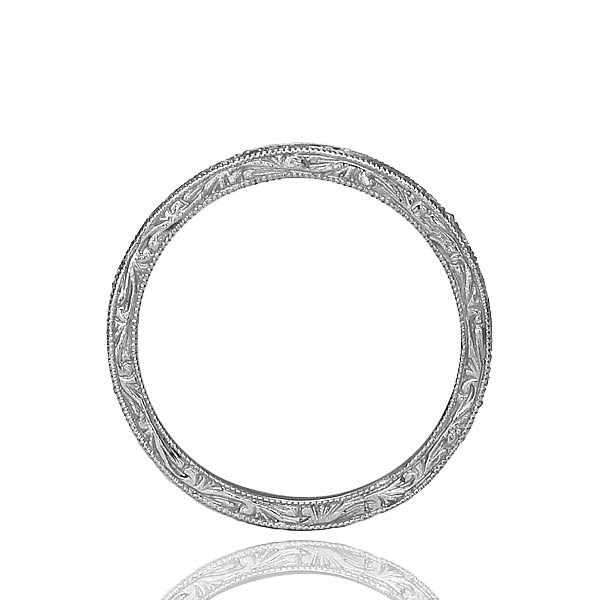 Wedding Band with  Diamonds and swirl  Design #L3159WB