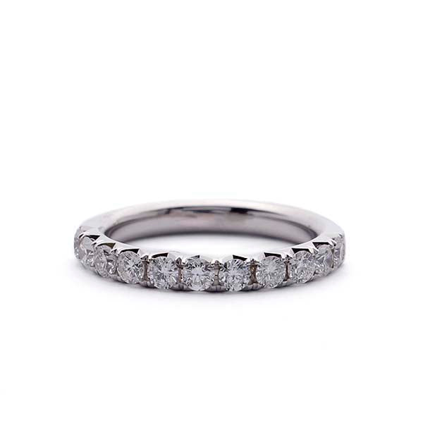 French Pave Diamond Wedding Band #LE4029 - Leigh Jay & Co.
