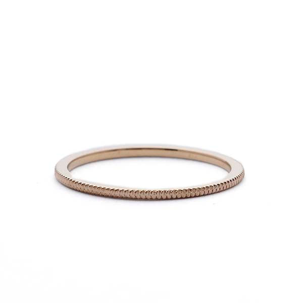 Narrow grooved wedding band #LE4032-Y14