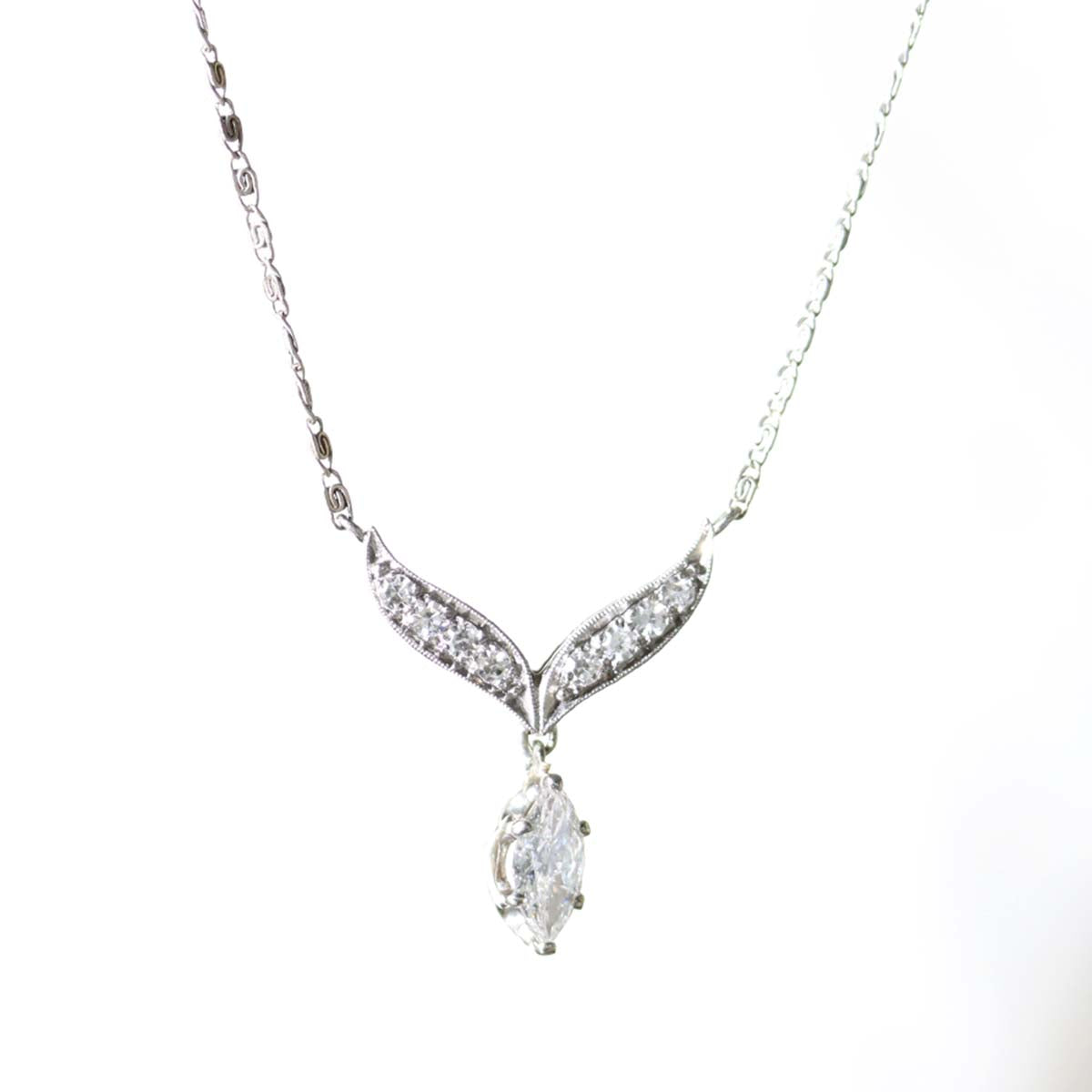 Circa 1950s Marquise Diamond Necklace #VP230327