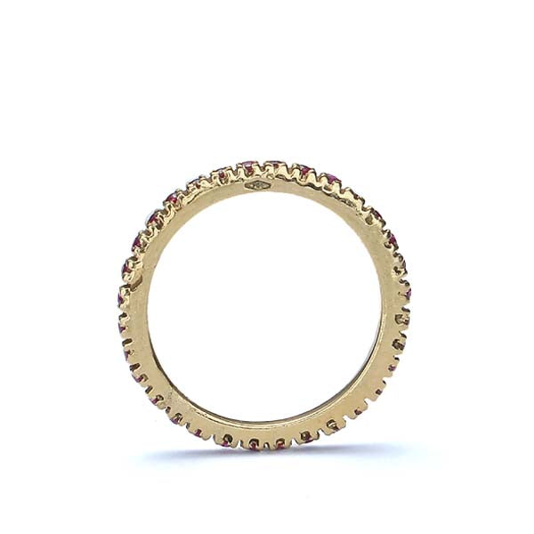 Contemporary Ruby Eternity band in 18k yellow gold #Stack-03 Default Title