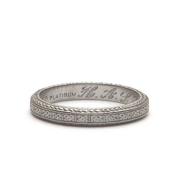 Art Deco Wedding Band #VB180618-4