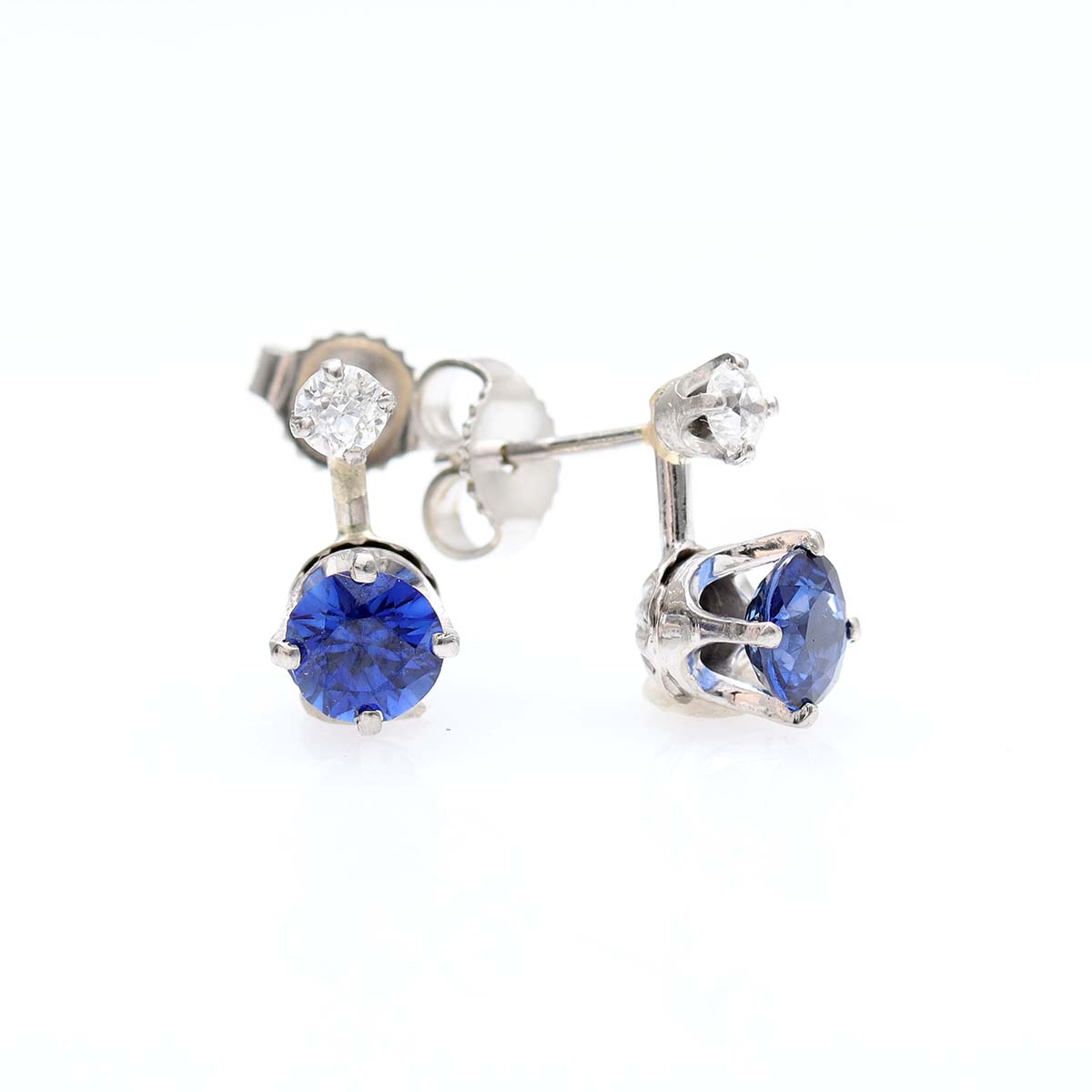 Vintage Sapphire and Diamond Earrings #VE230720