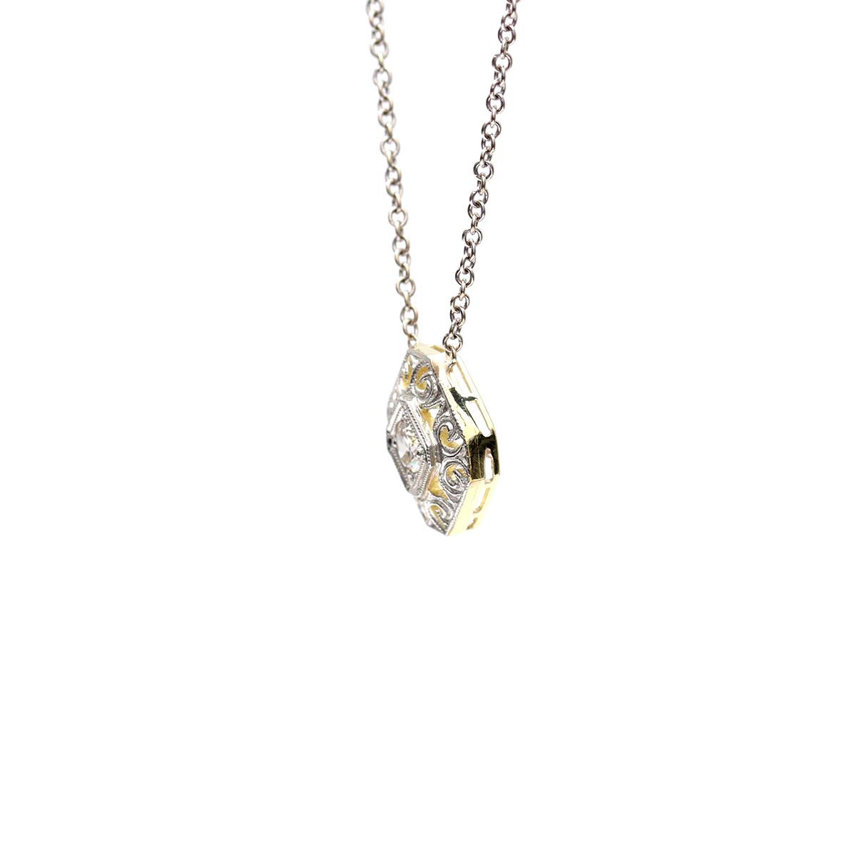 Art Deco Diamond Filligree pendant #VP220220-2 Default Title