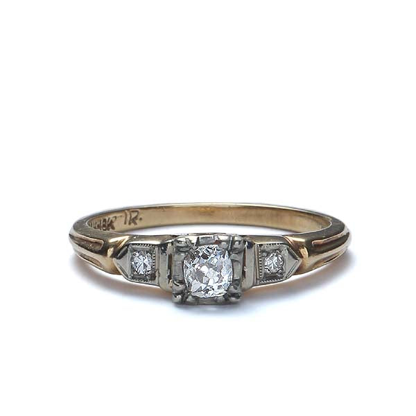 Circa 1940s Diamond engagement ring #VR1029-01 - Leigh Jay & Co.