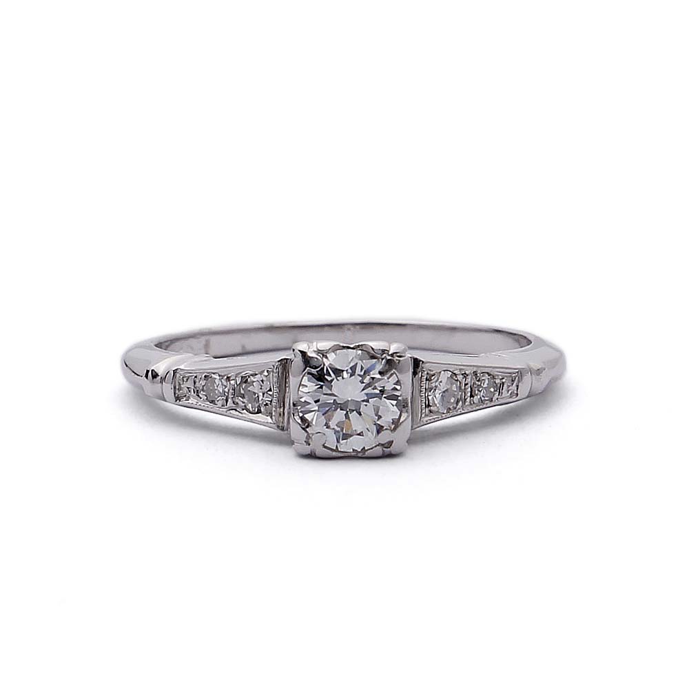 Vintage 1940s Engagement Ring #VR140918-12A