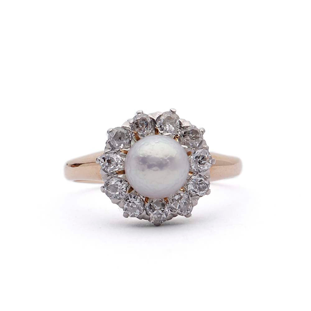 Belle Epoque Pearl and Diamond Ring. #VR141028-10