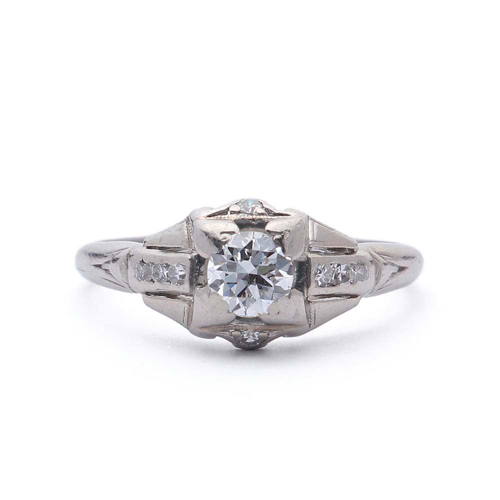 Art Déco Diamond Engagement Ring #VR160119-07