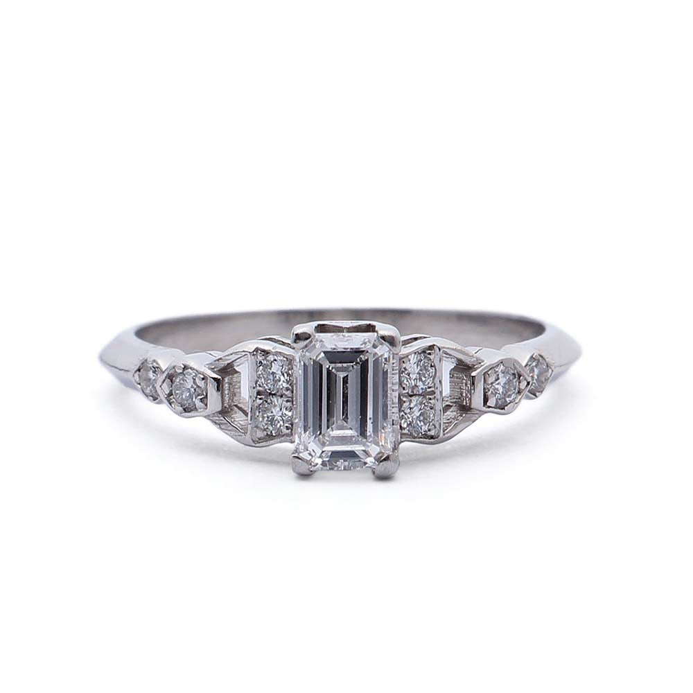 Midcentury Diamond Engagement Ring. #VR160505-11 - Leigh Jay & Co