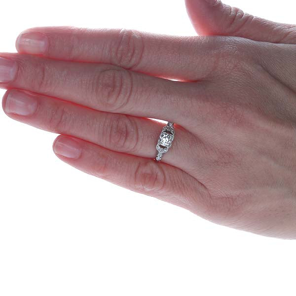 Art Deco Diamond Engagement Ring. #VR160915-02