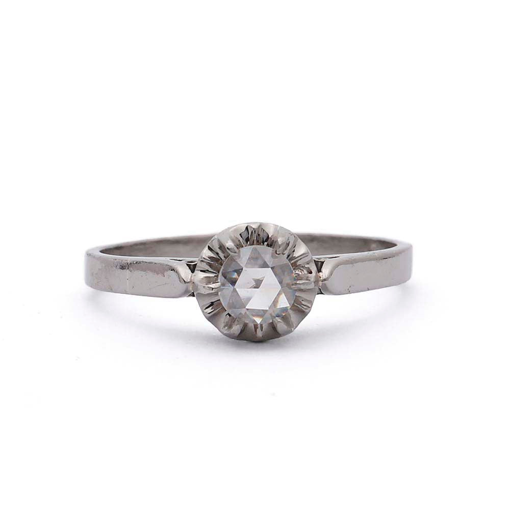 MidCentury Rose Cut Diamond Engagement Ring #VR170302-01 - Leigh Jay & Co