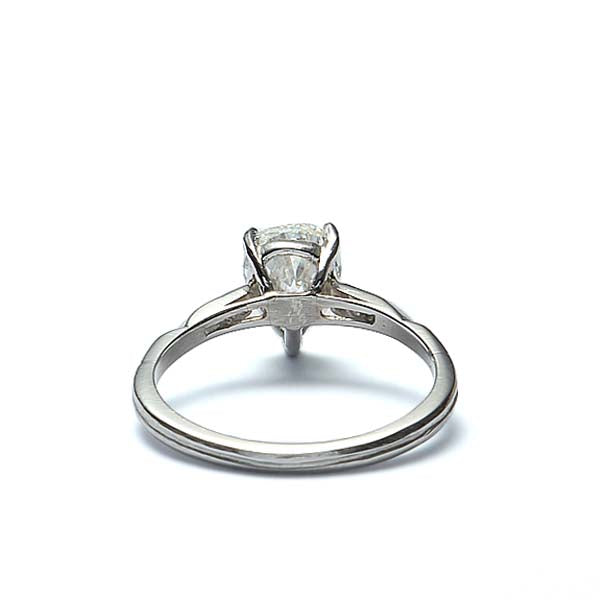 Midcentury Pear Shape Diamond Engagement Ring #VR180115-1 - Leigh Jay & Co