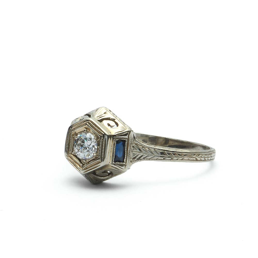Art Deco Engagement Ring #VR180530-1 Default Title