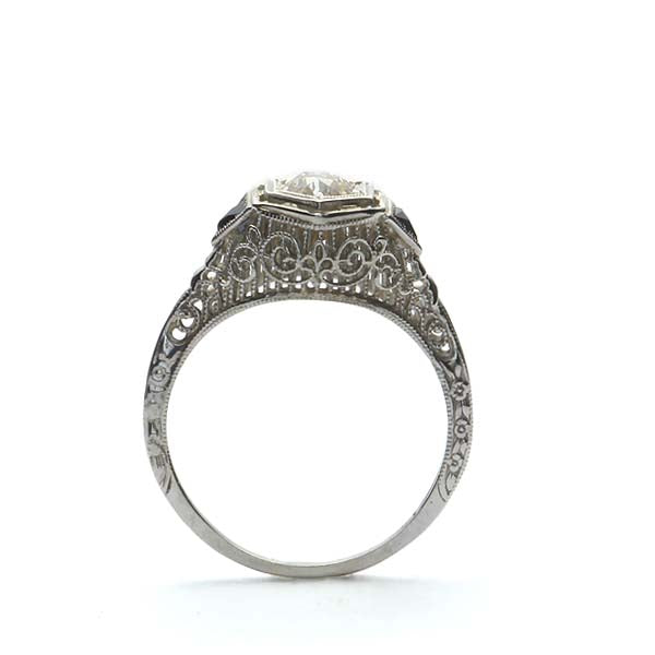 Art Deco Filigree Engagement Ring #VR180726-3 Default Title