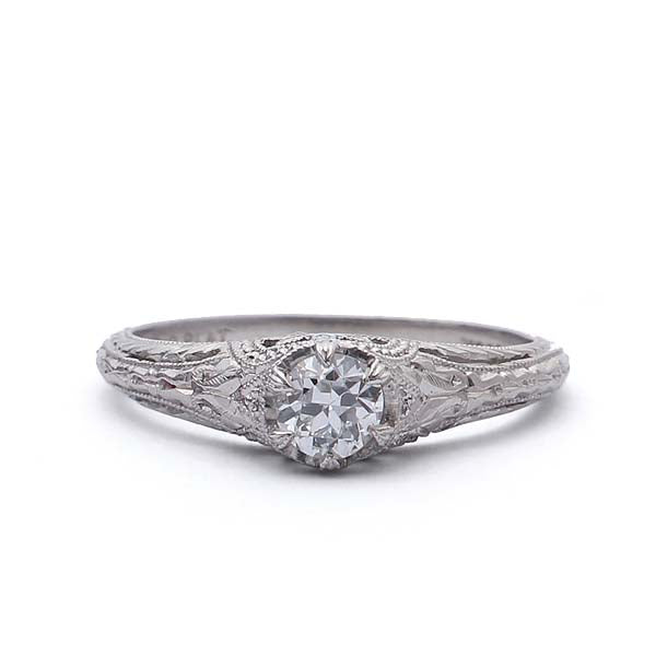 Art Deco Engagement Ring #VR180816-4 - Leigh Jay & Co.
