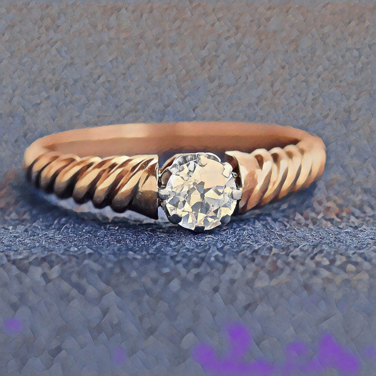 Art Deco Engagement Ring #VR200715-3 Default Title