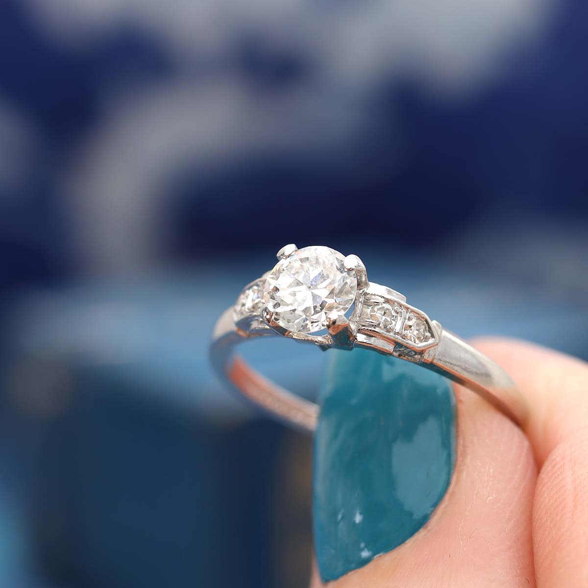 Art Deco Engagement Ring #VR220715-1 Default Title