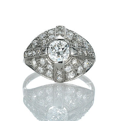 Art Deco Diamond Ring Circa 1918 #VR489-06 - Leigh Jay & Co