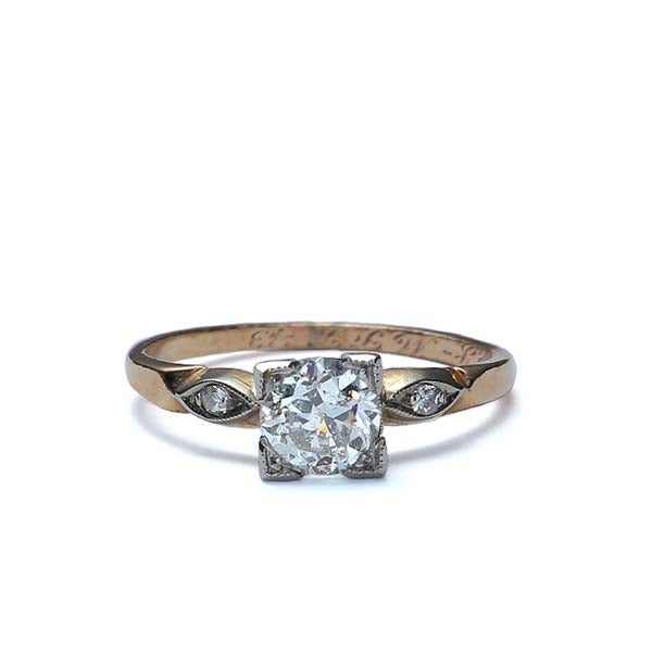 Circa 1940s Diamond Engagement ring #VR503-03 - Leigh Jay & Co.