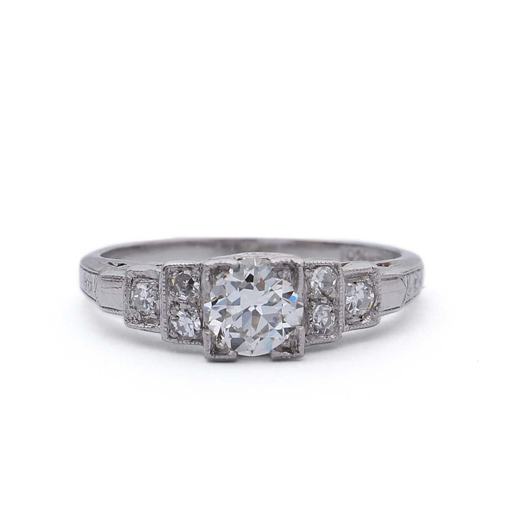C. 1920s Art Deco Diamond engagement ring. #VR503-16 - Leigh Jay & Co