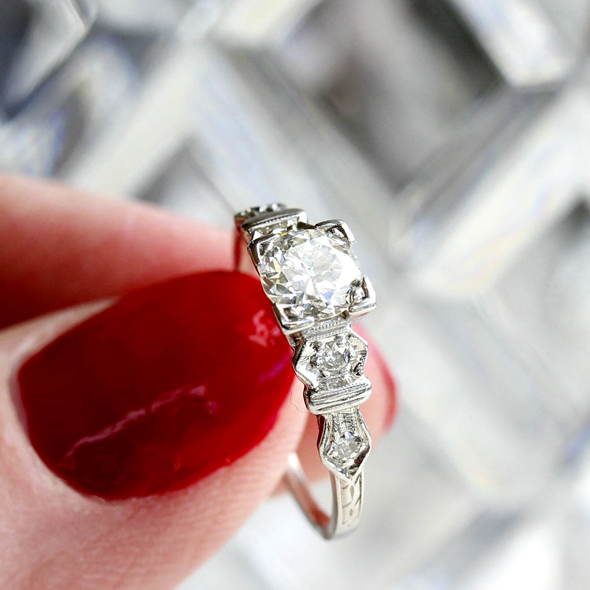 Circa 1930s Diamond Engagement ring #VR572-14 Default Title