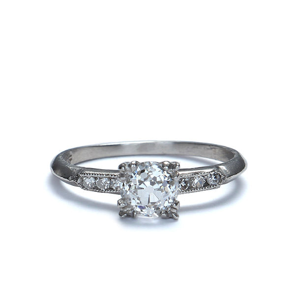 Art Deco Diamond Engagement Ring #VR573-03 - Leigh Jay & Co.