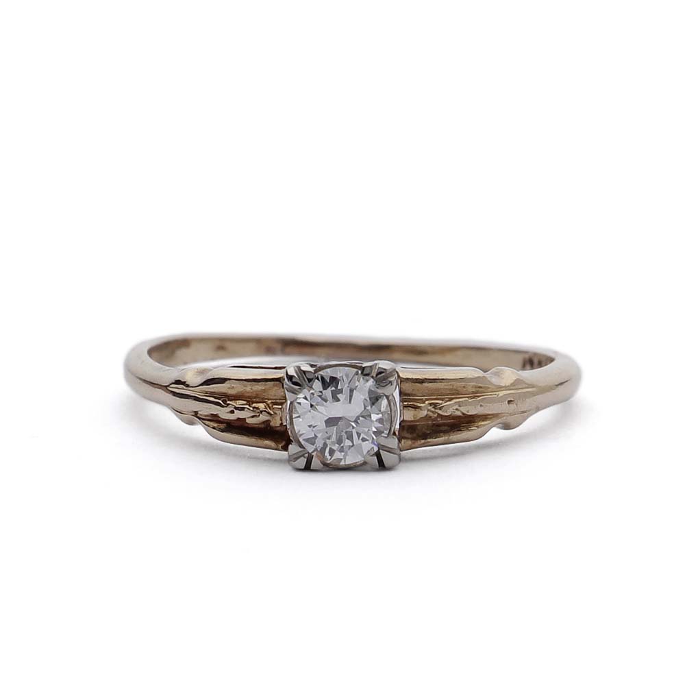 Circa 1940s Engagement ring by Glaser Brothers of Boston, MA #VR656 - Leigh Jay & Co