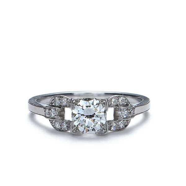 Circa 1930s Diamond Engagement ring. #VR868 - Leigh Jay & Co.