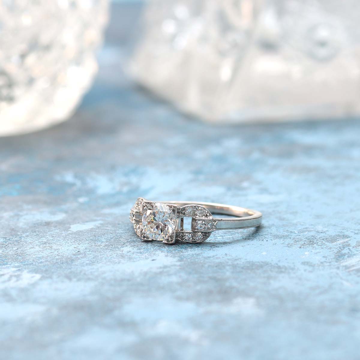Circa 1930s Diamond Engagement ring. #VR868