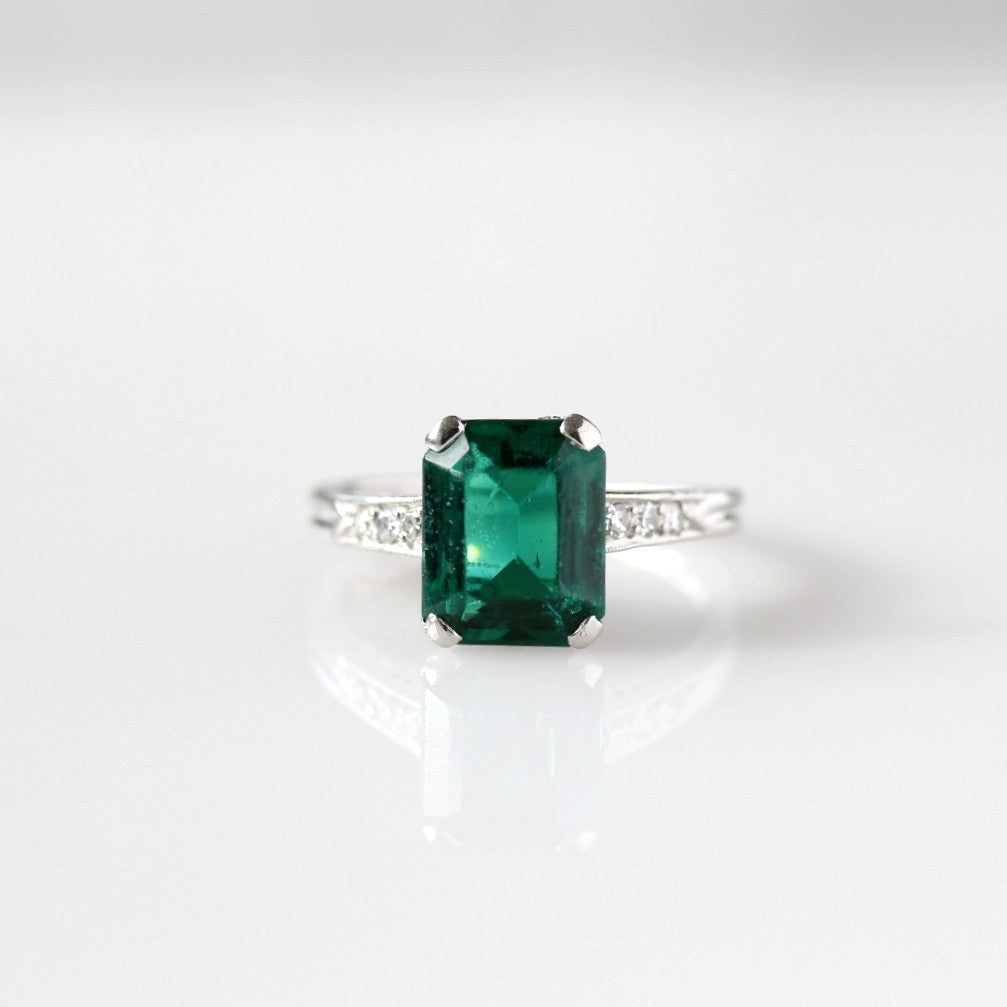 Stunning Art Deco Engagement Ring Setting #R200420 - Leigh Jay & Co.