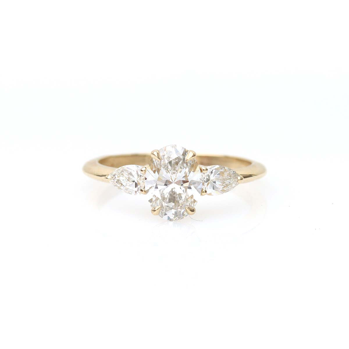 The Shelby Oval Three Stone Engagement Ring #3515-1