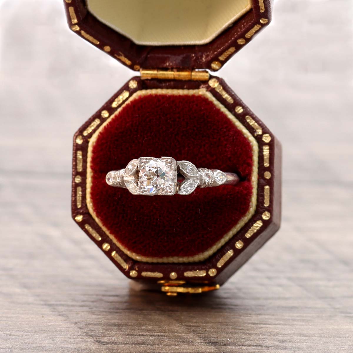 Art Deco Diamond Engagement Ring. #VR160915-02 Default Title