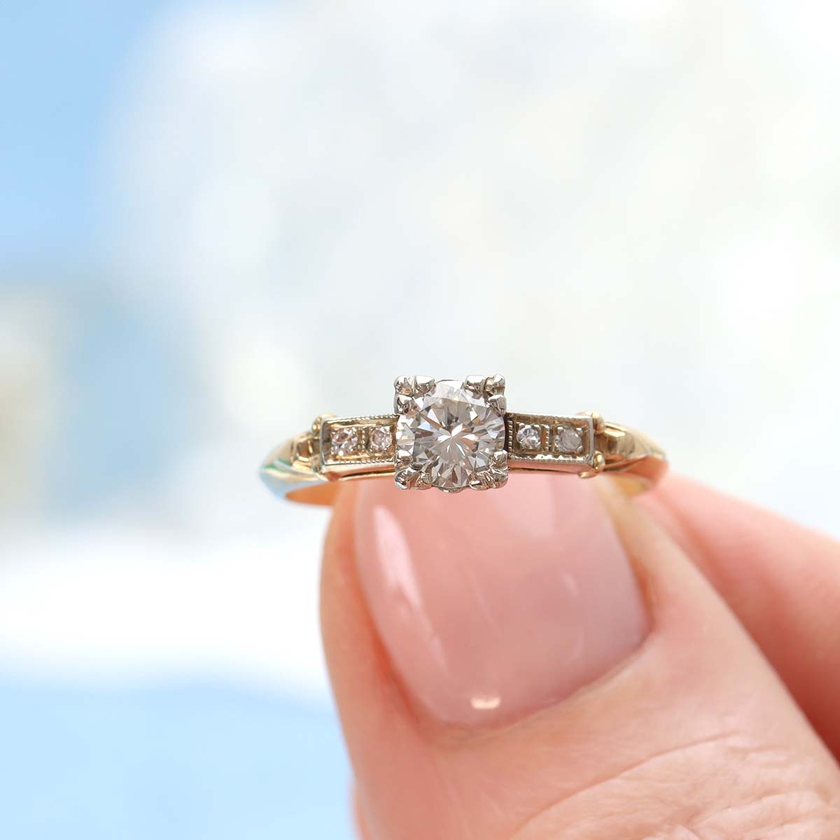 Art Deco Engagement Ring #VR220714-3 Default Title