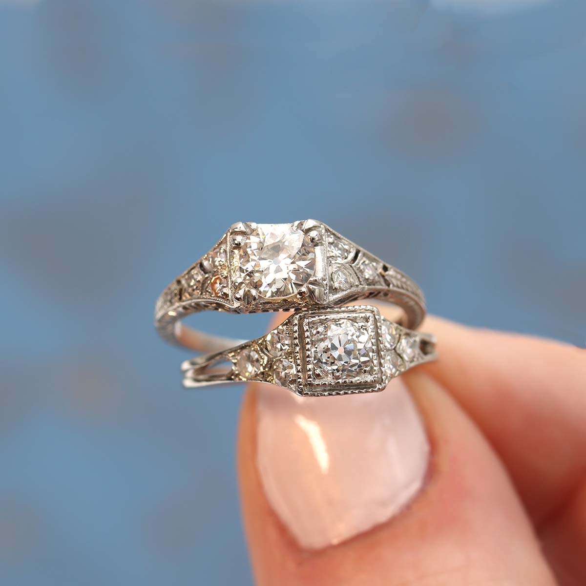 Art Deco Engagement Ring #VR220715-3 Default Title